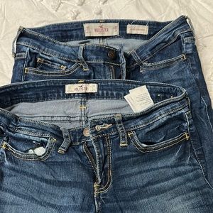 2 pairs for $20 total. Hollister Low Rise Super Skinny Jeans size 3.